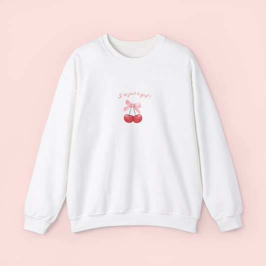 I'm Just a Girl Sweatshirt - Empowering Fashion Statement - View 2