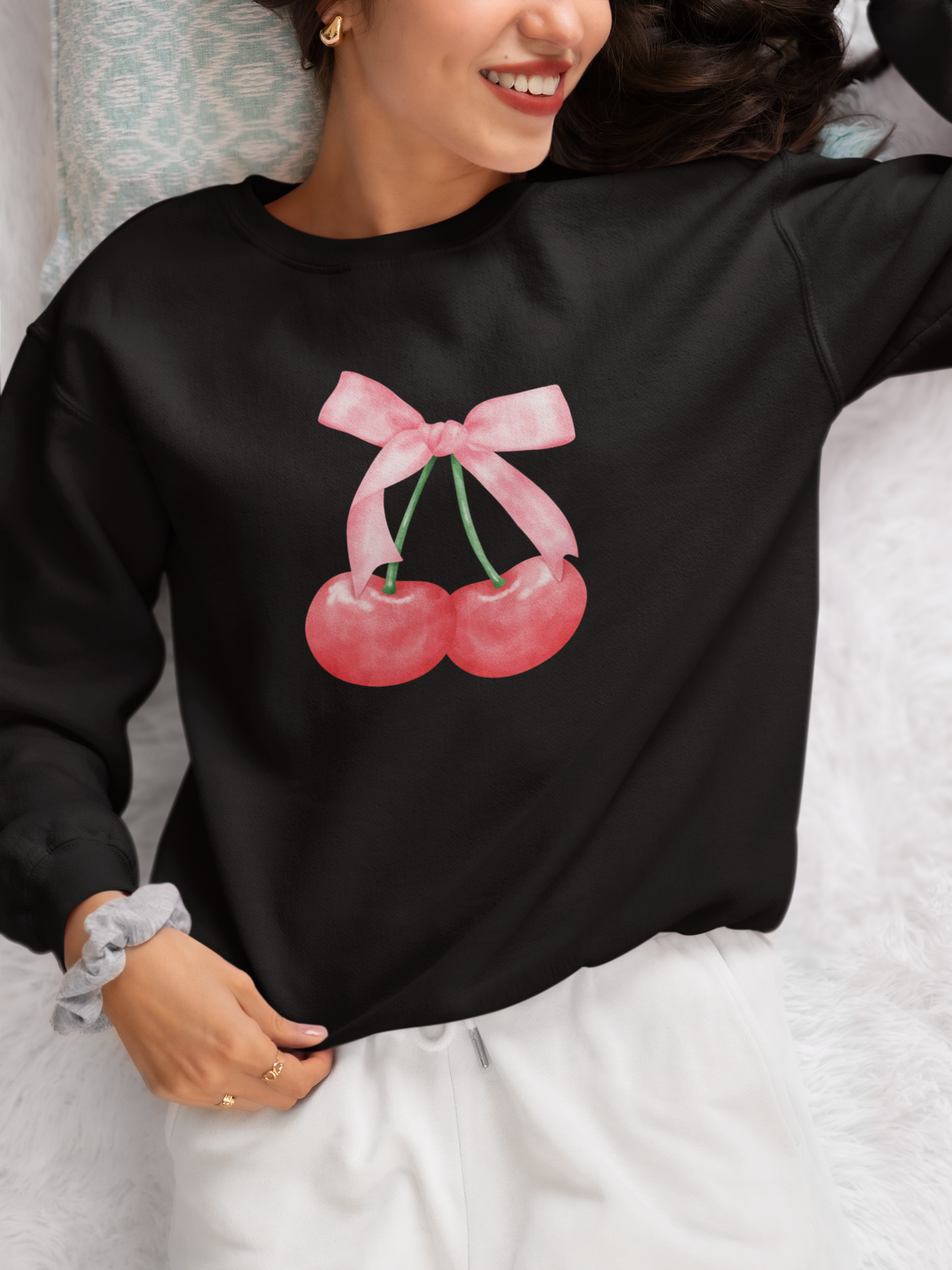 Sweet Cherry Sweatshirt - Empowering Fashion Statement - View 2